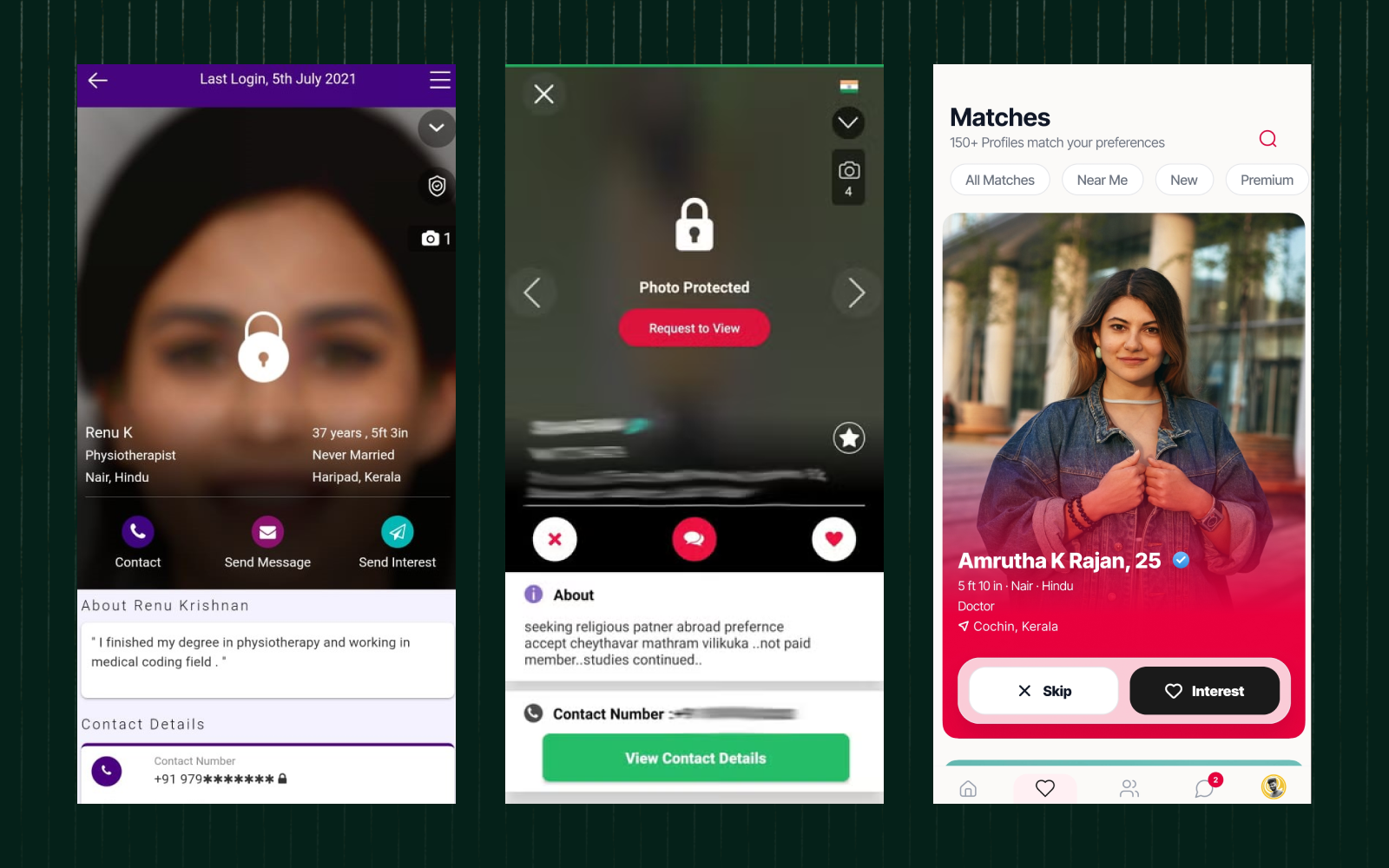 Framing the trust problem in existing matrimonial apps